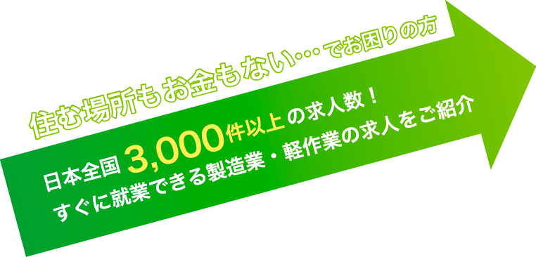 日本全国3000件以上の求人数!すぐに就業できる製造業・軽作業の求人をご紹介